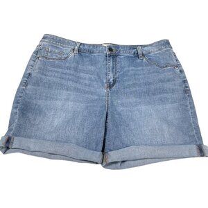 Lane Bryant Signature Fit Mid Rise Boyfriend Midi Shorts Size 16